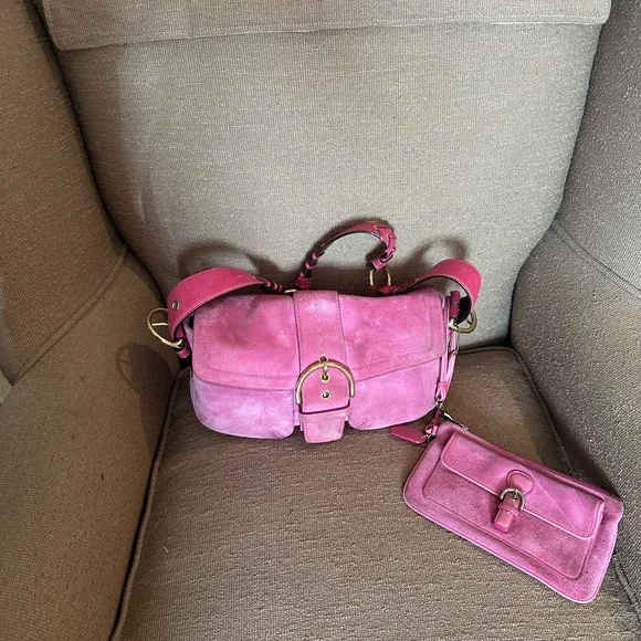 Vintage coach bag, beautiful suede - Picture 2 of 10